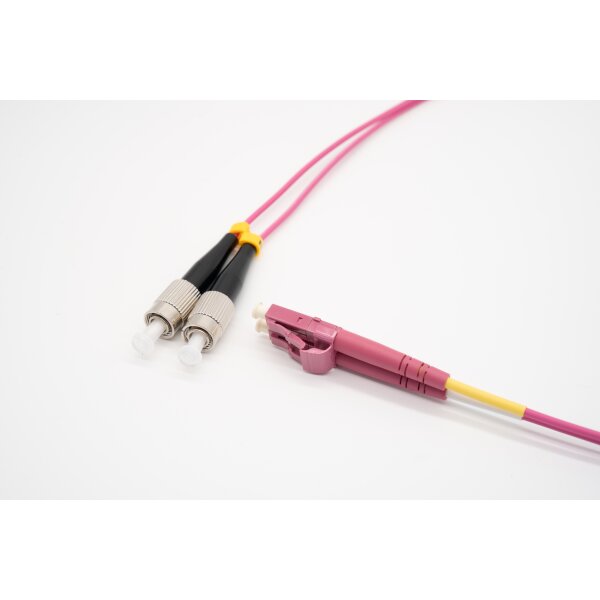 Premium Duplex LWL Patchkabel, OM4, FC/PC-LC/PC