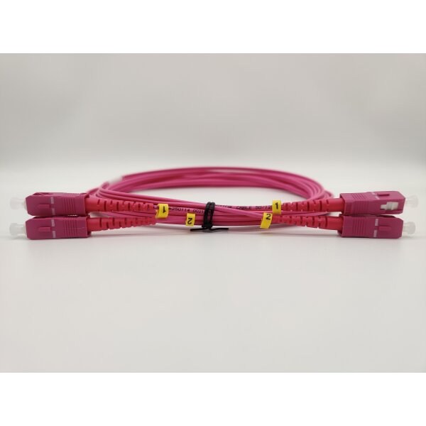 Premium Duplex LWL Patchkabel, OM4, SC/PC-SC/PC