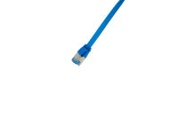CAT6A Slimpatchkabel, U/FTP, flach, blau