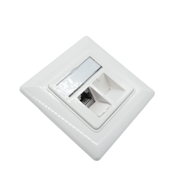 Leermodul Dose 2xRJ45 Schrägauslass