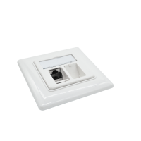 Leermodul Dose 2xRJ45 Schrägauslass