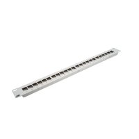 19" Leerpanel für 24 Keystone Jacks, Grau