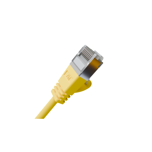 CableDoc CAT6A 10G Ultrafine Patch cord round yellow