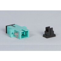 fiber adapter Simplex, Multimode OM3, aqua, SC/SC
