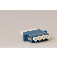fiber adapter Quad, OS2, blau, LC/LC,
