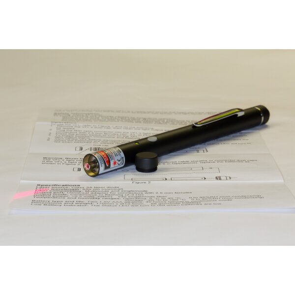 Rotlichtquelle 635nm kont. & 1Hz blk; 2,5mm