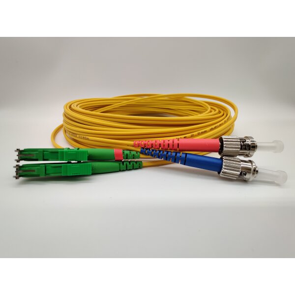Premium Duplex LWL Patchkabel, SM, ST-E2000/APC