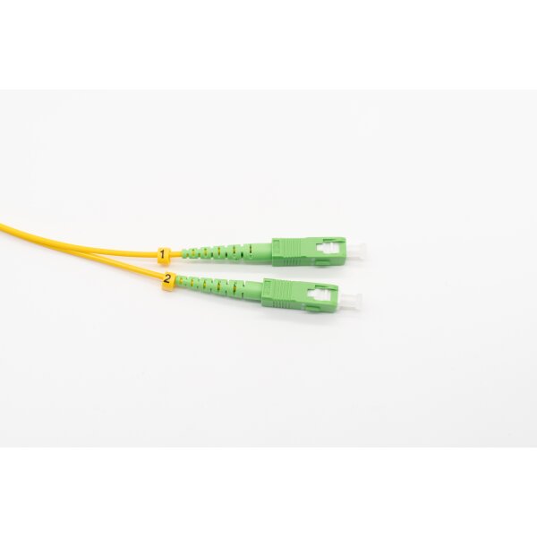 Premium Duplex LWL Patchkabel, SM, SC/APC-SC/APC